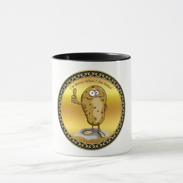 Mug caricature personnage pomme de terre aux grands ye (Centre)