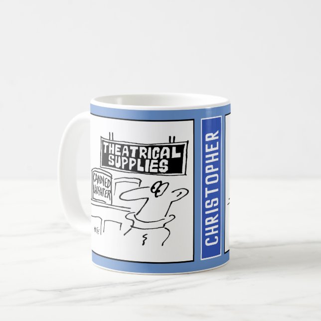 Mug Caricature pour acteur et fournitures théâtrales. (Devant gauche)