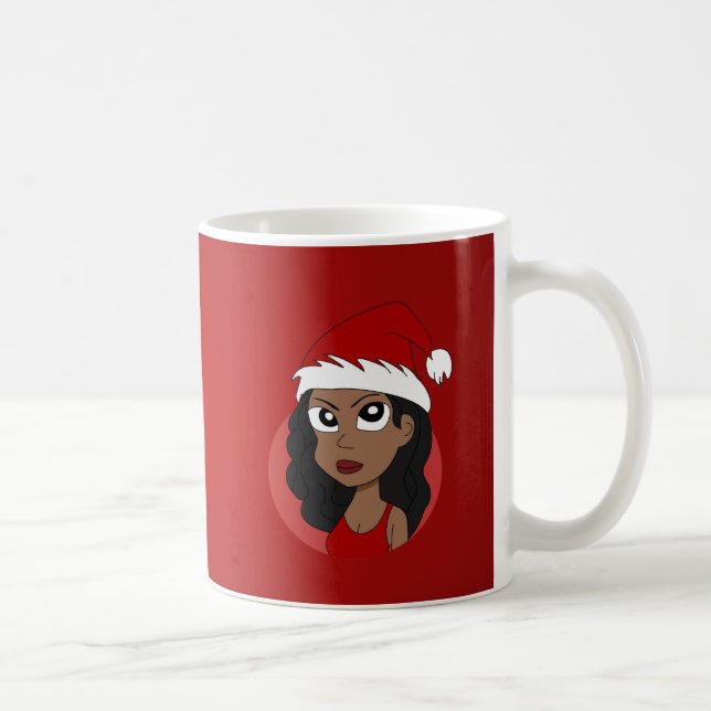 Mug Caricature pour fille de Noël (Droite)