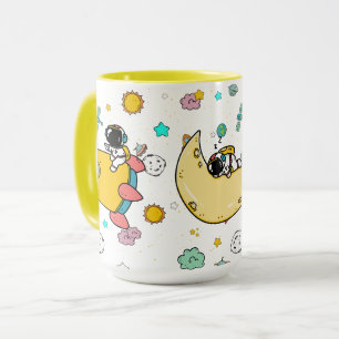 Mug Caricature spatiale astronaute