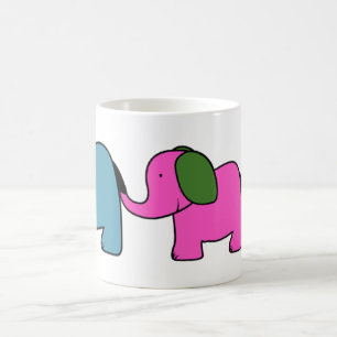 Mug Caricatures d'éléphants colorées