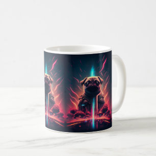 Mug Carlin adorable en costume robotique futuriste