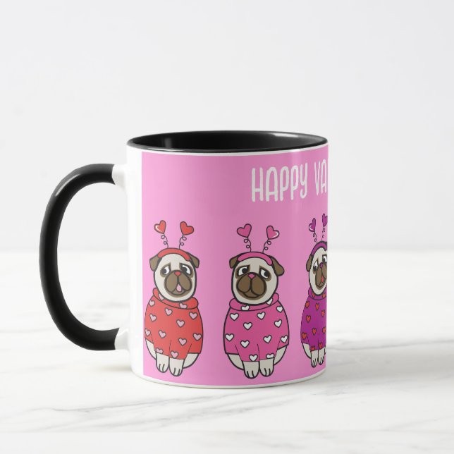 Mug CARLIN AMOUR Valentines Jour Chien Chien Chien Chi (Gauche)