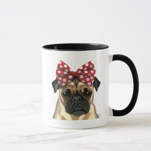 Mug Carlin avec poitrine rouge sur la tête