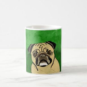 Mug Carlin Chien Aquarelle Art Portrait