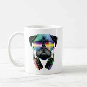 Mug Carlin Dj Avec Casque Drôle Musique Carlin