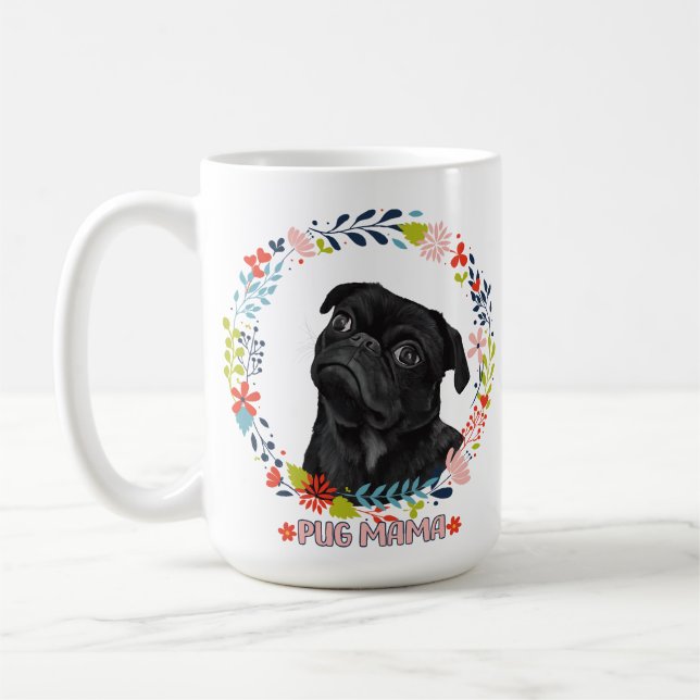 Mug Carlin noir mignon - Carlin Mama (Gauche)
