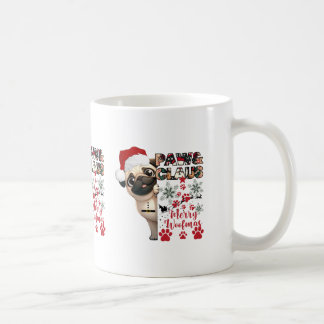 Mug Carlin Paw Claus à Santa Hat Snowflakes Amoureux d
