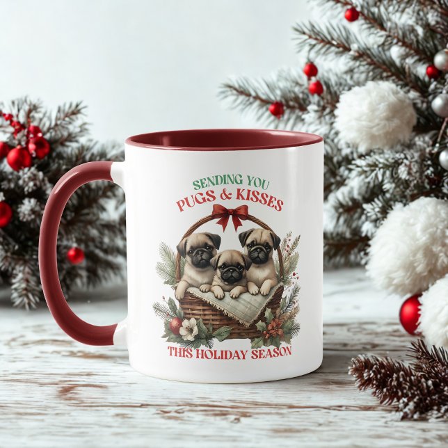 Mug Carlins et baisers Chiens de Noël Café (Créateur téléchargé)