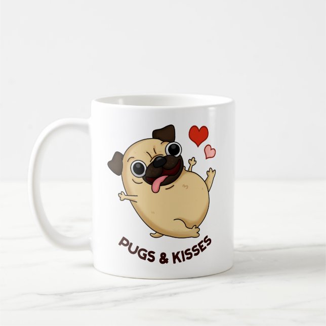 Mug Carlins Et Baisers Drôle Chien Pun (Gauche)