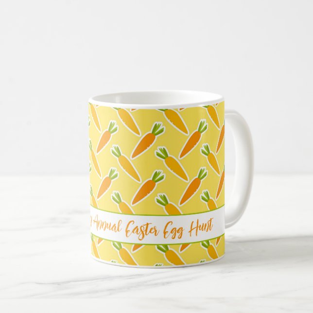 Mug Carottes Nom de famille annuel Chasse aux oeufs de (Devant droit)