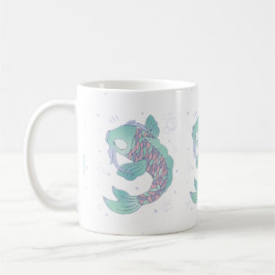 Mug Carpelette Koi   Art populaire fantaisiste sous-ma