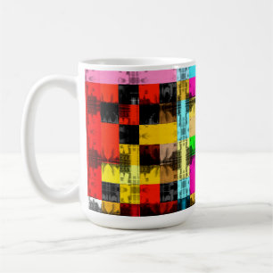 Mug Carré Art abstrait géométrique et coloré
