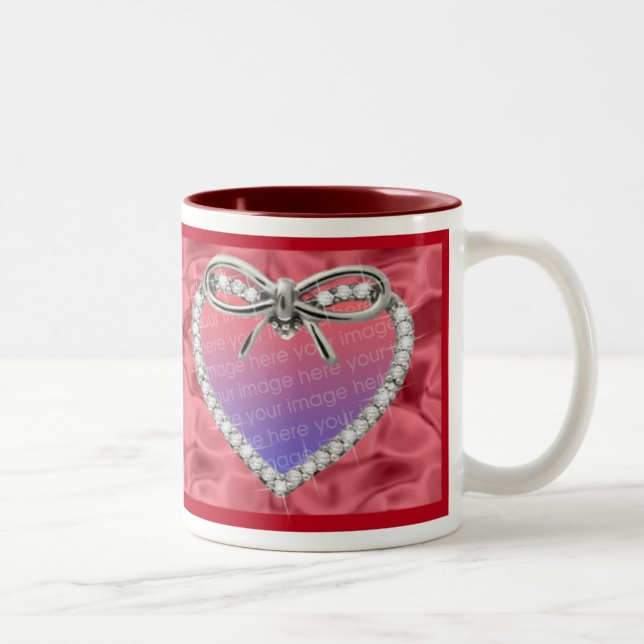 Mug carré carré rouge (Droit)