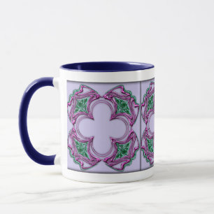 Mug Carré incrusté de bijoux 2 de Nouveau d'art