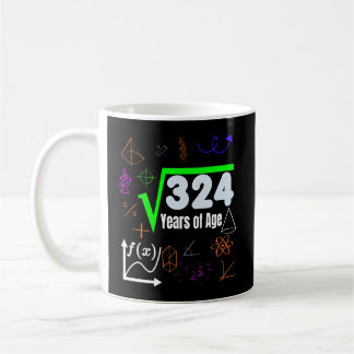 Mug Carré Racine 324 Math Science 18E Anniversaire 18 