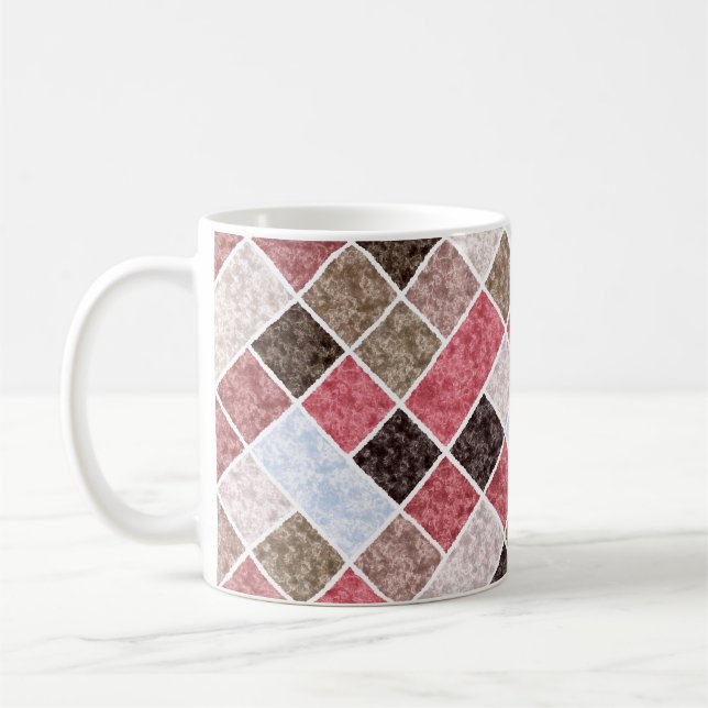 Mug Carré sans couture patchwork motif en marbre de gr (Gauche)