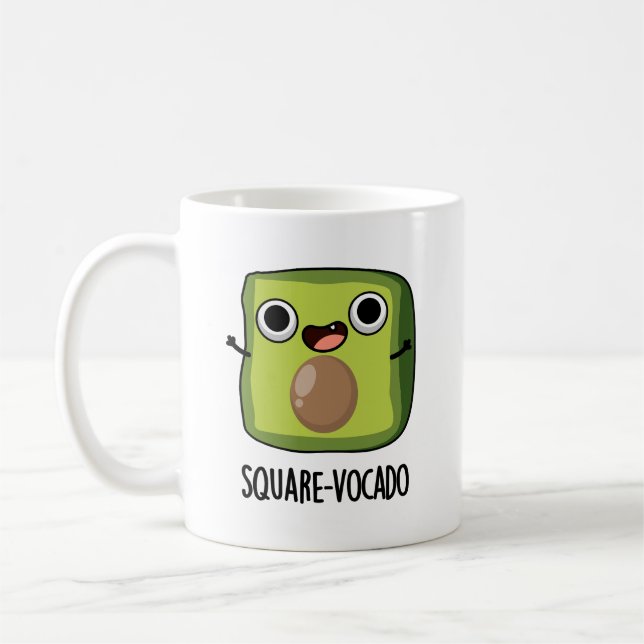 Mug Carré-vocado Funny Puns Avocado (Gauche)