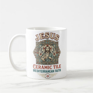Mug Carreau en céramique Jésus Méditerranéen Foi Jésus