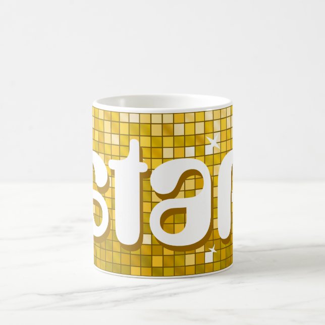 Mug Carreaux de discothèque "Gold" "star mug" (Centre)