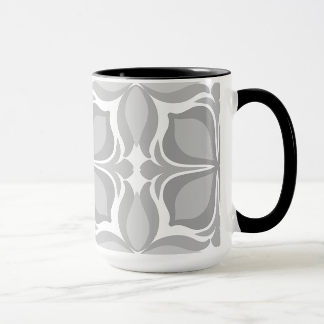 Mug Carreaux géométriques neutres (Droite)