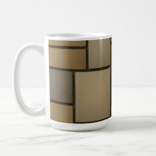 Mug Carreaux Mosaïque de Motif Neutre Beige