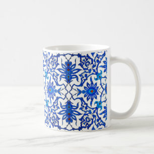 Mug Carrelage chinois Art Nouveau - Cobalt Bleu & Blan