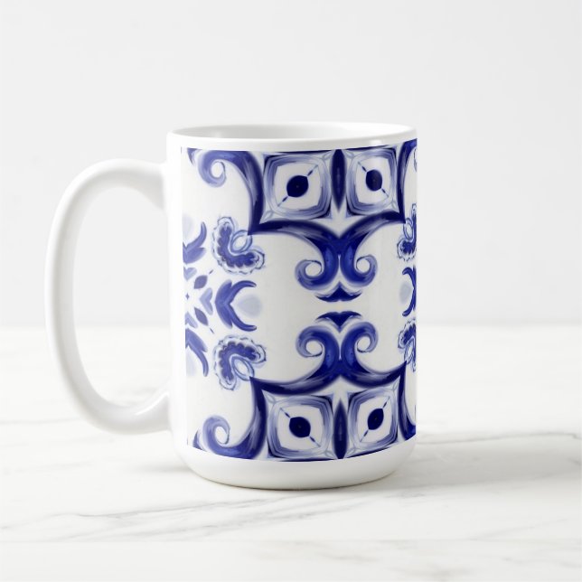 Mug Carrelage méditerranéen, majolica, Sicilienne, (Gauche)