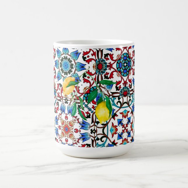 Mug Carrelage méditerranéen, mosaïque, citron, art d'é (Centre)