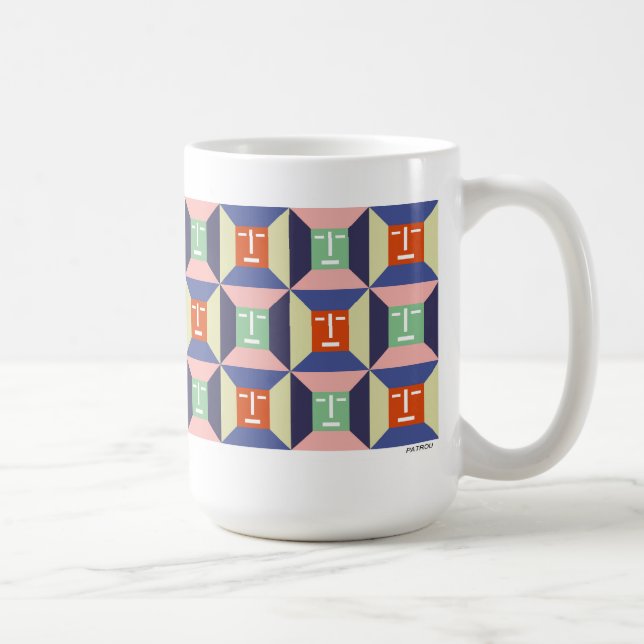 Mug Carrés 2 de visage (Droite)