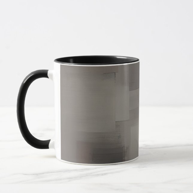 Mug Carrés abstraits tons de terre (Gauche)