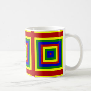 Mug Carrés en couche des couleurs primaires