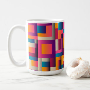 Mug Carrés et formes Abstraits colorés