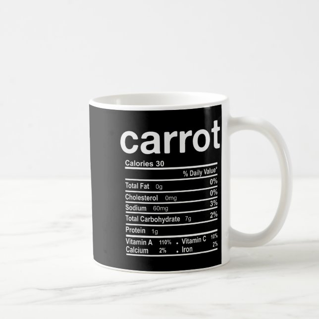 Mug Carrot Nutrition Facts Funny Thanksgiving Christma (Droite)