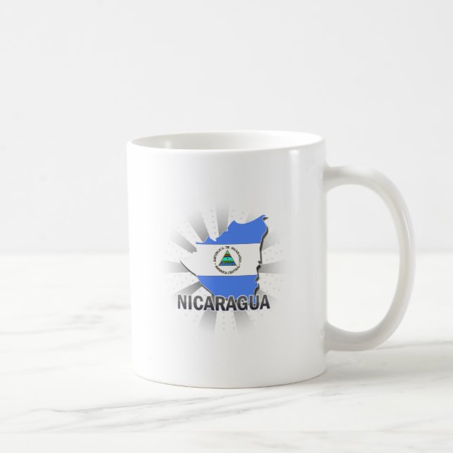 Mug Carte 2,0 de drapeau du Nicaragua (Droite)