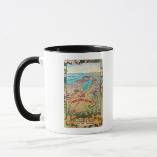 Mug Carte aérienne du comté de Père Noël Clara