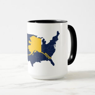 Mug Carte Alaska/États-Unis