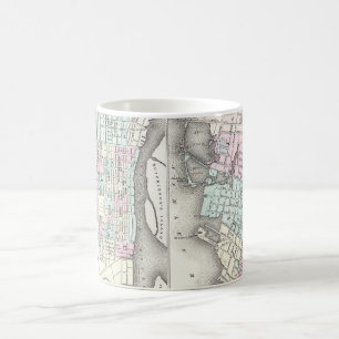 Mug Carte ancienne de Savannah et Charleston (1855)