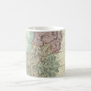Mug Carte ancienne du Portugal (1801)