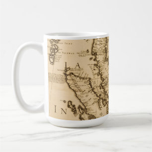 Mug Carte antique d'Asie du Sud-Est   1687
