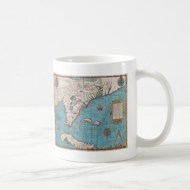 Mug Carte antique de la Floride et du Cuba (Droite)