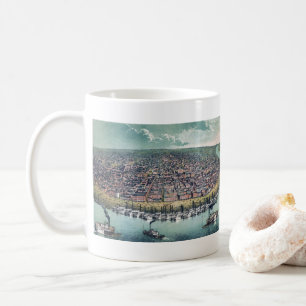 Mug Carte antique Saint Louis Missouri Mississippi