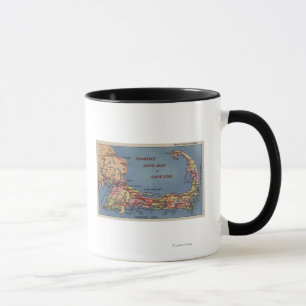 Mug Carte automobile des touristes de Cape Cod