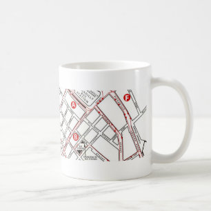 Mug Carte centrale de Manchester