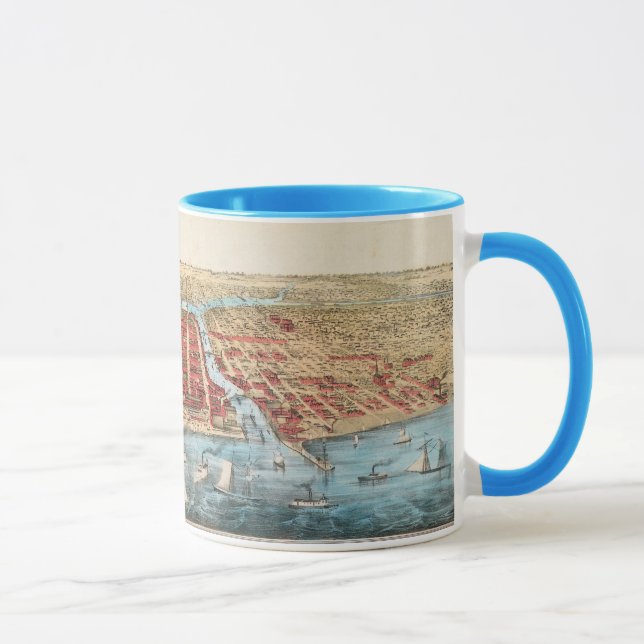 Mug CARTE : CHICAGO, c1857 (Droite)