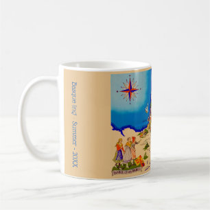 Mug Carte Colorée de la Région Basque d'Espagne