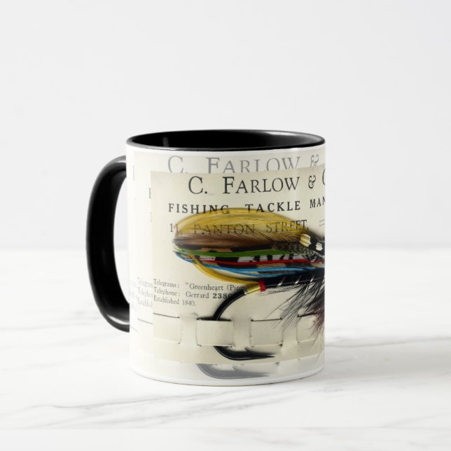 Mug Carte d'antiquités à vol Saumon (Devant gauche)