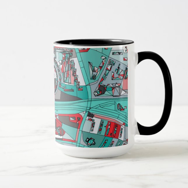 Mug Carte de Berlin, Allemagne (Droite)