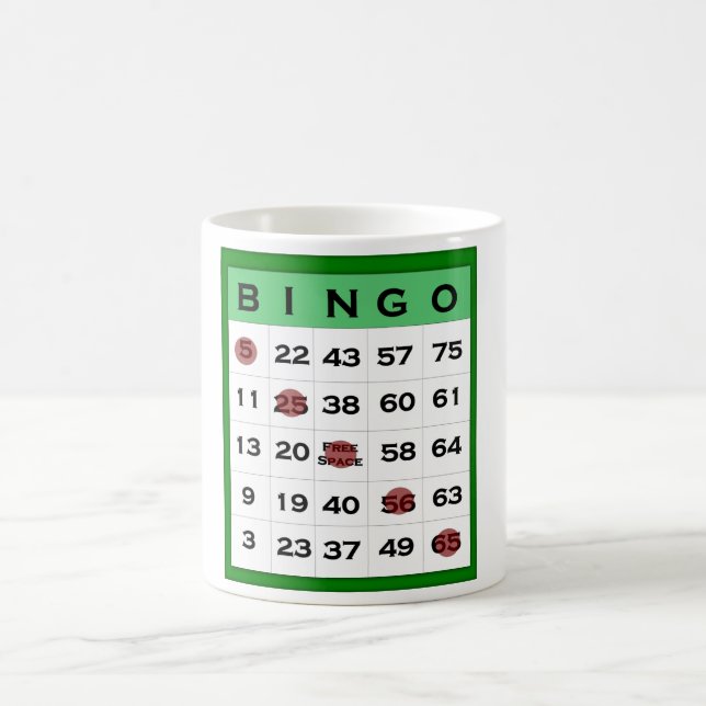Mug carte de bingo-test (Centre)