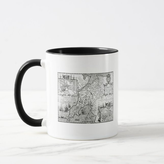 Mug Carte de Caernarvon, 1616 (Gauche)